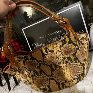 Brahmin snake skin purse